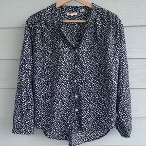 Levi’s Mandarin Collar Blouse Cotton Top